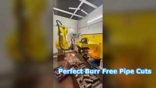자동차 오일 파이프용 CNC 로봇식 레이저 튜브 절단기 - 버(Burr) 없는 절단 및 정밀한 끝면 트리밍